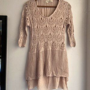 Crochet knit dress
